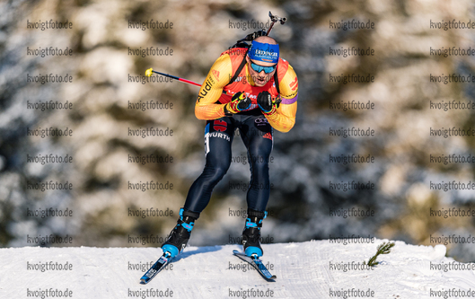 11.12.2020, xadex, Biathlon IBU Weltcup Hochfilzen, Sprint Herren, v.l. Erik Lesser (GER)  / 

Copyright: EXPA/Adelsberger via VOIGT Fotografie