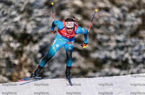 11.12.2020, xadex, Biathlon IBU Weltcup Hochfilzen, Sprint Herren, v.l. Oscar Lombardot (FRA)  / 

Copyright: EXPA/Adelsberger via VOIGT Fotografie