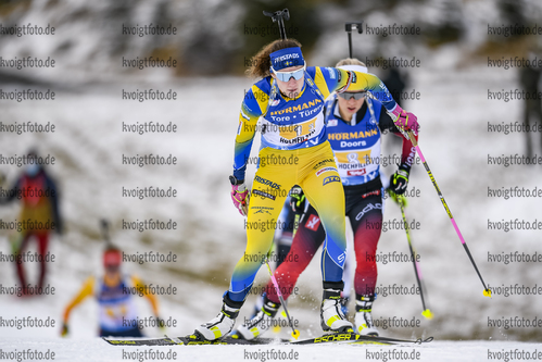 12.12.2020, xadex, Biathlon IBU Weltcup Hochfilzen, Staffel Damen, v.l. Hanna Oeberg (SWE)  / 

Copyright: EXPA/Adelsberger via VOIGT Fotografie