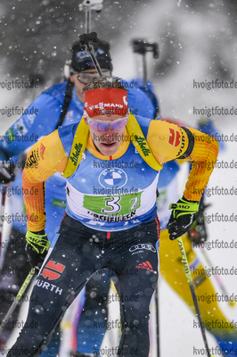 13.12.2020, xadex, Biathlon IBU Weltcup Hochfilzen, Staffel Herren, v.l. Roman Rees (GER)  / 

Copyright: EXPA/Adelsberger via VOIGT Fotografie