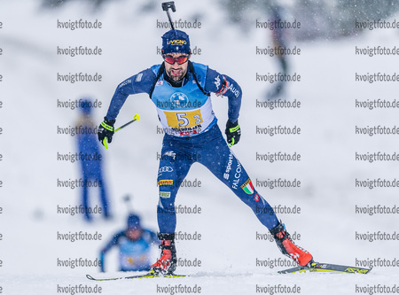 13.12.2020, xadex, Biathlon IBU Weltcup Hochfilzen, Staffel Herren, v.l. Thomas Bormolini of Italy  / 

Copyright: EXPA/Adelsberger via VOIGT Fotografie