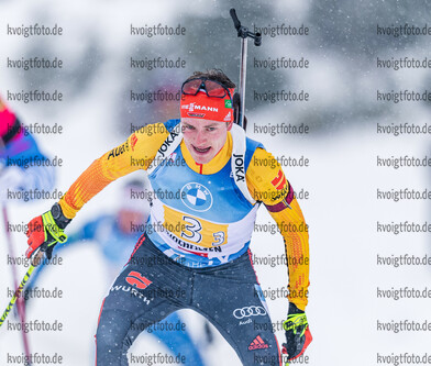 13.12.2020, xadex, Biathlon IBU Weltcup Hochfilzen, Staffel Herren, v.l. Benedikt Doll of Germany  / 

Copyright: EXPA/Adelsberger via VOIGT Fotografie