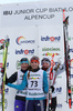 18.12.2015, xkvx, Wintersport, Biathlon Alpencup Martell, Sprint v.l. KRUCHOVA Mariya, BLASHKO Darya
