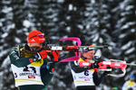 10.12.2017, xkvx, Wintersport, Biathlon IBU Junior Cup - Obertilliach, Sprint v.l. HOLLANDT Julian