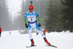 26.01.2018, xkvx, Wintersport, Biathlon IBU Junior Cup - Nove Mesto Na Morave, Sprint v.l. CISAR Alex