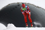 26.01.2018, xkvx, Wintersport, Biathlon IBU Junior Cup - Nove Mesto Na Morave, Sprint v.l. KUN?TEK Karlo