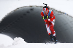26.01.2018, xkvx, Wintersport, Biathlon IBU Junior Cup - Nove Mesto Na Morave, Sprint v.l. KIERS Trevor
