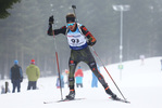 26.01.2018, xkvx, Wintersport, Biathlon IBU Junior Cup - Nove Mesto Na Morave, Sprint v.l. MUELLER Christoph Tobias