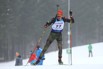 26.01.2018, xkvx, Wintersport, Biathlon IBU Junior Cup - Nove Mesto Na Morave, Sprint v.l. GOMBERT Tom