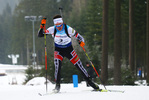 27.01.2018, xkvx, Wintersport, Biathlon IBU Junior Cup - Nove Mesto Na Morave, Sprint v.l. TRIEB Michael