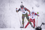 14.01.2019, xkvx, Biathlon, Qualifikationsrennen JWM, Massenstart v.l. GLOECKNER Jonas
