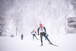 14.01.2019, xkvx, Biathlon, Qualifikationsrennen JWM, Massenstart v.l. BARCHEWITZ Max