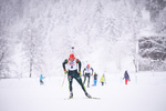 14.01.2019, xkvx, Biathlon, Qualifikationsrennen JWM, Massenstart v.l. RIETHMUELLER Danilo