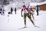 14.01.2019, xkvx, Biathlon, Qualifikationsrennen JWM, Massenstart v.l. HANSES Lena