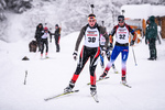14.01.2019, xkvx, Biathlon, Qualifikationsrennen JWM, Massenstart v.l. SCHREIBER Jessica