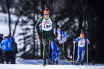 23.02.2019, xkvx, Biathlon, Deutsche Jugendmeisterschaft Kaltenbrunn, Sprint, v.l. WUNDERLE Robin