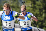 15.09.2019, xkvx, Biathlon, Deutsche Meisterschaften in Ruhpolding, Staffel Herren, v.l. Johannes Kuehn