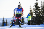 30.11.2019, xkvx, Biathlon IBU Sjusjoen, Sprint Herren, v.l. David Komatz (Austria) in aktion / in action competes