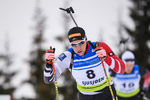 01.12.2019, xkvx, Biathlon IBU Cup Sjusjoen, Verfolgung Herren, v.l. David Komatz (Austria) in aktion / in action competes
