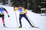 01.12.2019, xkvx, Biathlon IBU Cup Sjusjoen, Verfolgung Herren, v.l. Philipp Nawrath (Germany) in aktion / in action competes