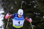 01.12.2019, xkvx, Biathlon IBU Cup Sjusjoen, Verfolgung Herren, v.l. Fredrik Gjesbakk (Norway) in aktion / in action competes