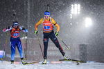 08.12.2019, xkvx, Biathlon IBU Weltcup Oestersund, Staffel Damen, v.l. Franziska Preuss (Germany) in aktion / in action competes