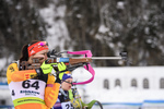 12.12.2019, xkvx, Biathlon IBU Cup Ridnaun, Supersprint Quali Damen, v.l. Marie Heinrich (Germany) in aktion am Schiessstand / at the shooting range
