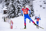 13.12.2019, xkvx, Biathlon IBU Weltcup Hochfilzen, Sprint Herren, v.l. Nikita Porshnev (Russia) in aktion / in action competes