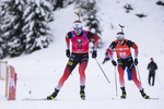 13.12.2019, xkvx, Biathlon IBU Weltcup Hochfilzen, Sprint Herren, v.l. Johannes Thingnes Boe (Norway) in aktion / in action competes