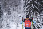 13.12.2019, xkvx, Biathlon IBU Weltcup Hochfilzen, Sprint Herren, v.l. Maillet Quentin Fillon (France) in aktion / in action competes