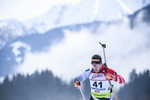 18.12.2019, xkvx, Biathlon IBU Cup Obertilliach, Short Individual Herren, v.l. David Komatz (Austria) in aktion / in action competes