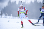 18.12.2019, xkvx, Biathlon IBU Cup Obertilliach, Short Individual Herren, v.l. Marcin Szwajnos (Poland) in aktion / in action competes