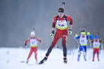 18.12.2019, xkvx, Biathlon IBU Cup Obertilliach, Short Individual Herren, v.l. Lukas Jakeliunas (Lithuania) in aktion / in action competes