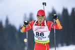 18.12.2019, xkvx, Biathlon IBU Cup Obertilliach, Short Individual Herren, v.l. Zhenyu Zhu (China) in aktion / in action competes