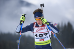 18.12.2019, xkvx, Biathlon IBU Cup Obertilliach, Short Individual Herren, v.l. Mattia Nicase (Italy) in aktion / in action competes