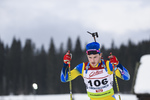 18.12.2019, xkvx, Biathlon IBU Cup Obertilliach, Short Individual Herren, v.l. Malte Stefansson (Sweden) in aktion / in action competes