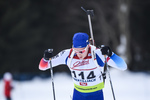18.12.2019, xkvx, Biathlon IBU Cup Obertilliach, Short Individual Herren, v.l. Sandro Bovisi (Switzerland) in aktion / in action competes