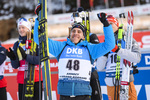 19.12.2019, xkvx, Biathlon IBU Weltcup Le Grand Bornand, Sprint Herren, v.l. Quentin Fillon Maillet (France) bei der Siegerehrung / at the medal ceremony