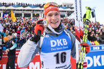 19.12.2019, xkvx, Biathlon IBU Weltcup Le Grand Bornand, Sprint Herren, v.l. Benedikt Doll (Germany) nach der Siegerehrung / after the medal ceremony