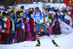 19.12.2019, xkvx, Biathlon IBU Weltcup Le Grand Bornand, Sprint Herren, v.l. Sean Doherty (United States) in aktion / in action competes