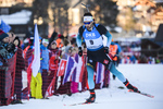 19.12.2019, xkvx, Biathlon IBU Weltcup Le Grand Bornand, Sprint Herren, v.l. Martin Fourcade (France) in aktion / in action competes