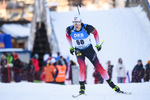 19.12.2019, xkvx, Biathlon IBU Weltcup Le Grand Bornand, Sprint Herren, v.l. Fredrik Gjesbakk (Norway) in aktion / in action competes