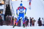 19.12.2019, xkvx, Biathlon IBU Weltcup Le Grand Bornand, Sprint Herren, v.l. Alexander Loginov (Russia) in aktion / in action competes