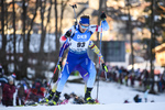 19.12.2019, xkvx, Biathlon IBU Weltcup Le Grand Bornand, Sprint Herren, v.l. Joscha Burkhalter (Switzerland) in aktion / in action competes