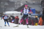 20.12.2019, xkvx, Biathlon IBU Weltcup Le Grand Bornand, Sprint Damen, v.l. Fuyuko Tachizaki (Japan) in aktion / in action competes