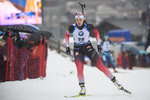20.12.2019, xkvx, Biathlon IBU Weltcup Le Grand Bornand, Sprint Damen, v.l. Karoline Of?gstad Knotten (Norway) in aktion / in action competes