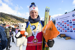 22.12.2019, xkvx, Biathlon IBU Weltcup Le Grand Bornand, Verfolgung Herren, v.l. Johannes Thingnes Boe (Norway) nach der Siegerehrung / after the medal ceremony