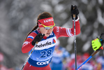 28.12.2019, xkvx, Langlauf Tour de Ski Lenzerheide, Massenstart Damen, v.l. Alisa Zhambalova (Russia) in aktion / in action competes