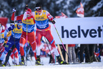 28.12.2019, xkvx, Langlauf Tour de Ski Lenzerheide, Massenstart Herren, v.l. Johannes Hoesflot Klaebo (Norway) in aktion / in action competes