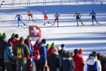 29.12.2019, xkvx, Langlauf Tour de Ski Lenzerheide, Sprint Finale, v.l. Jessica Diggins (United States), Therese Johaug (Norway), Anne Kjersti Kalvaa (Norway), Caspersen Falla Maiken (Norway), Anamarija Lampic (Slovenia) and Kerttu Niskanen (Finland) in aktion / in action competes